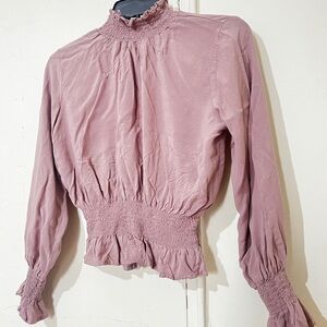 Heart Hips Dusty Pink Smocked Blouse